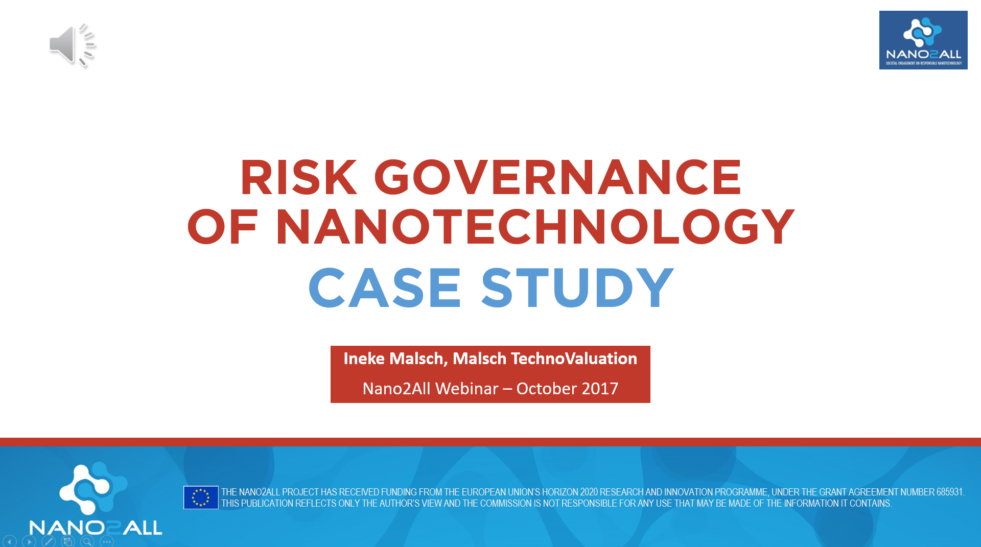 image: Nano2All webinar - (Risk Governance of Nanotechnology)